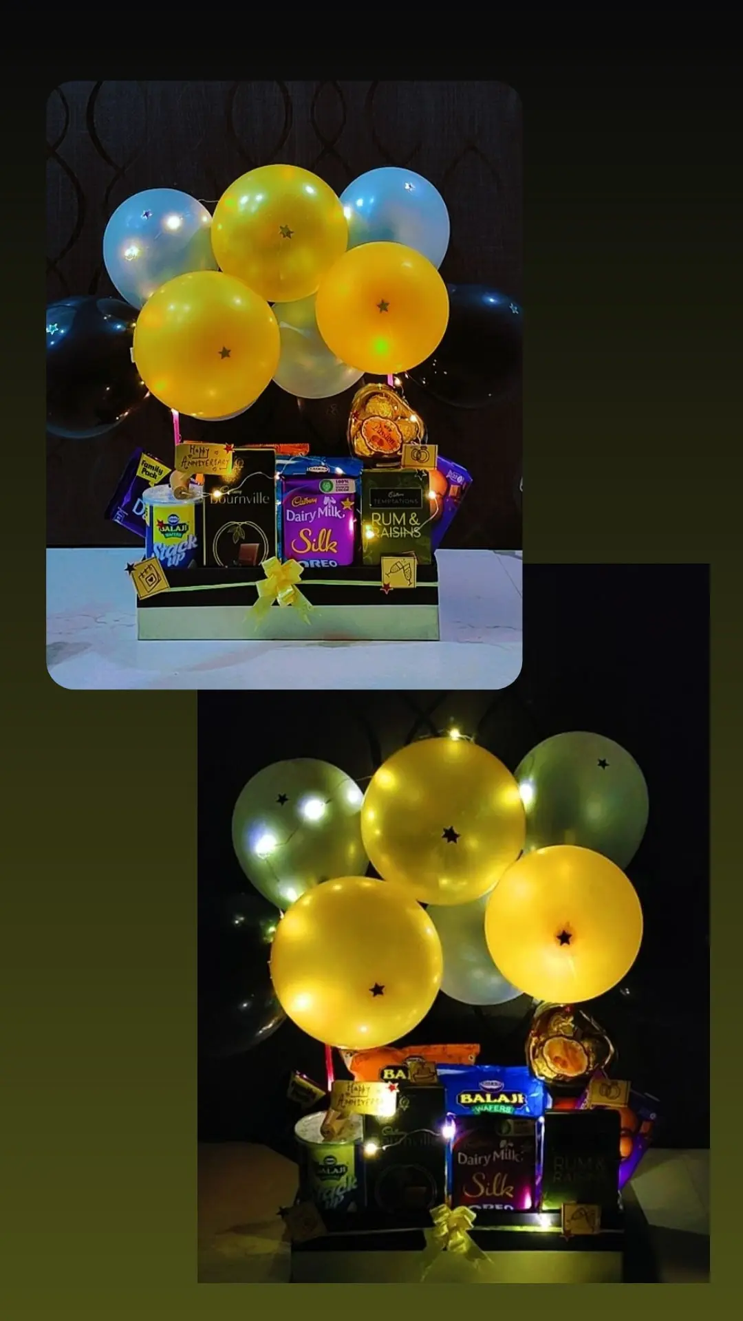 Lights and Balloon Hamper